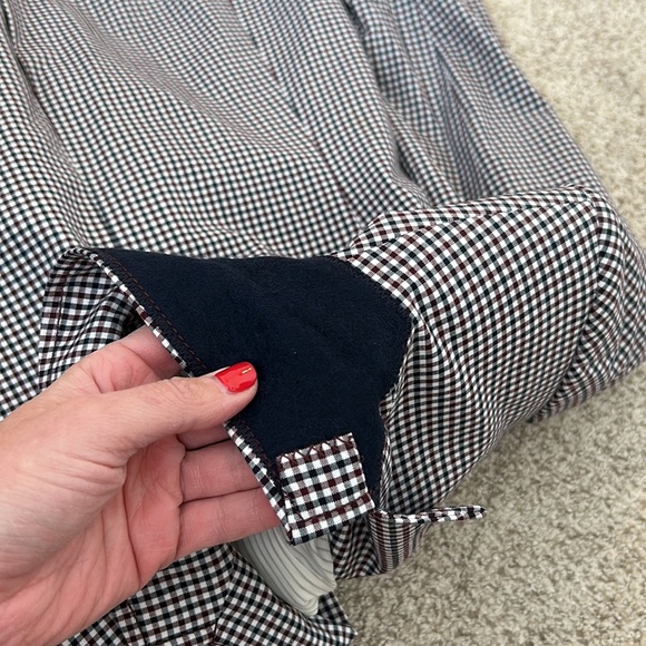 J. Navy and Burgundy Rhodes Micro Check Cotton Blazer, 0 - Picture 12 of 16